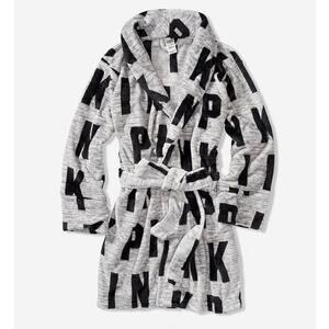 NEW w/o Tags Victoria's Secret Pink Cozy Logo Robe Size XS/Small